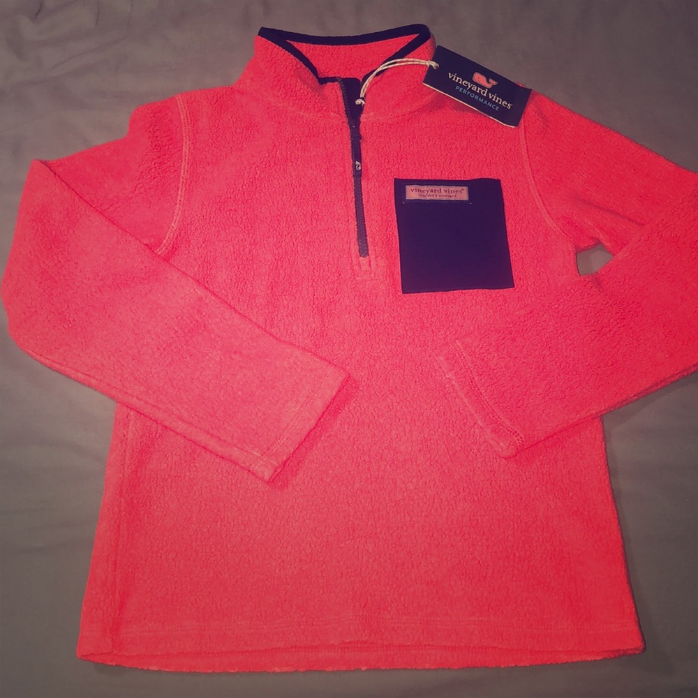 🐳 NWT. Vineyard vines half zip Sherpa